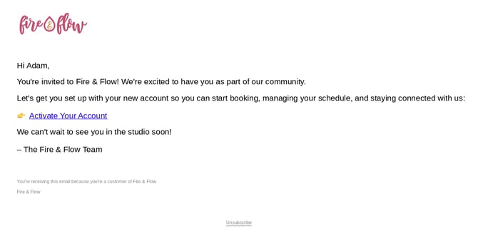 welcome email